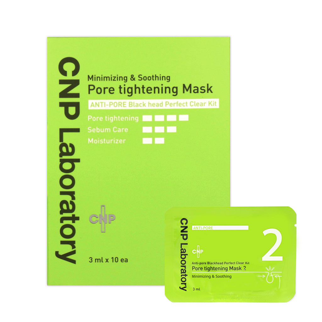 Picture showing CNP Laboratory Anti-Pore Black Head Clear Kit, a 10-pack for clear skin.