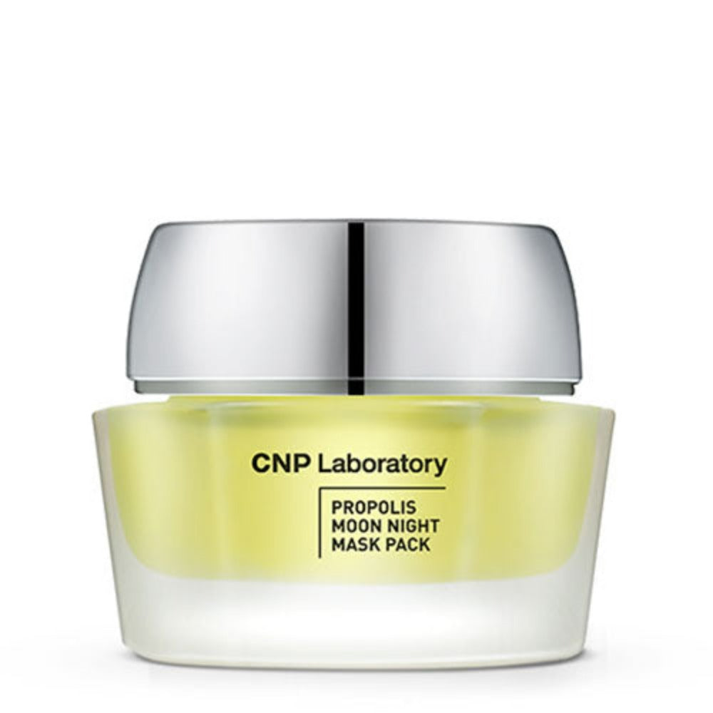 The CNP Laboratory Propolis Moon Night Mask Pack 50g is a leave-on overnight mask designed to nourish, hydrate, and revitalize the skin while you sleep. 