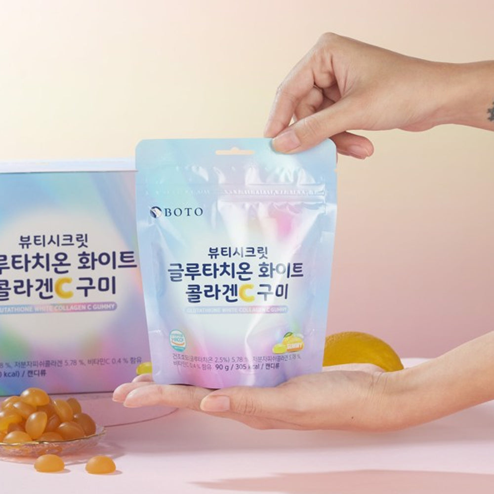 (NEWK) BOTO Beauty Secret Whitening Glutathione Collagen C Gummies 90g x 6 packets - DODOSKIN