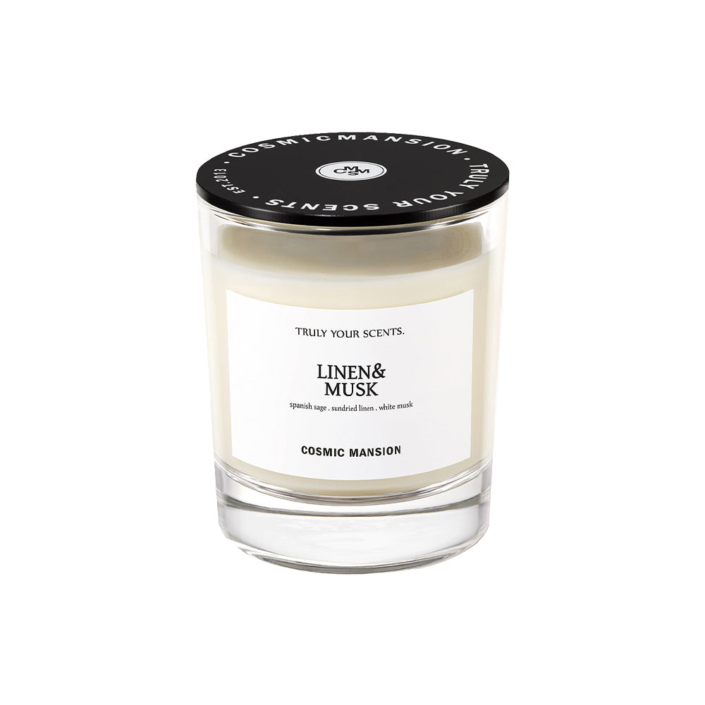 COSMIC MANSION Candle #LINEN & MUSK 180g / 250g