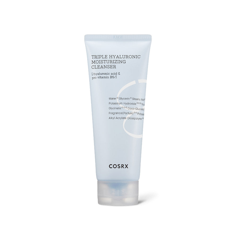 Hydrating cleanser with triple hyaluronic acid, 150ml.