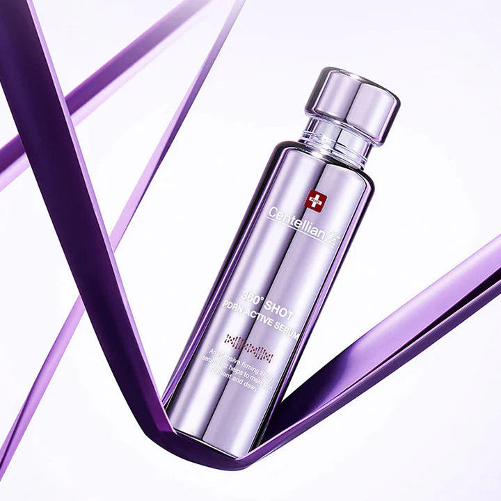 50ml Centellian24 360° Shot PDRN Active Serum in a white bottle with blue label and silver cap.