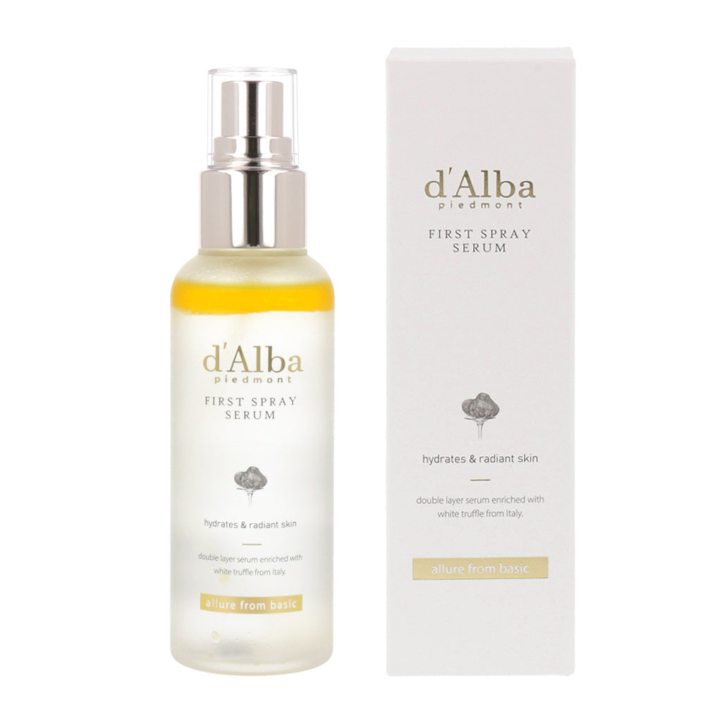 White Truffle First Spray Serum 100ml by D’ALBA, a luxurious skincare product for radiant skin.