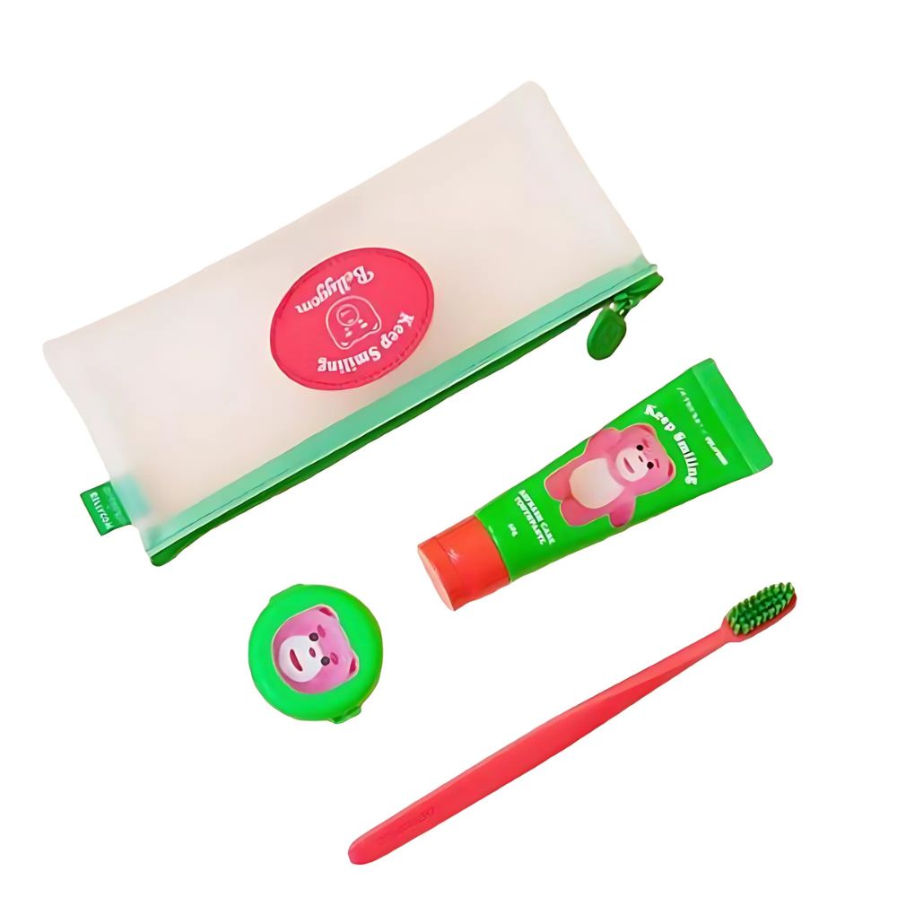 The Dentique x Bellygom Refresh Care Toothbrush and Toothpaste Set combines high-quality oral care with playful design, perfect for an enjoyable brushing experience. 