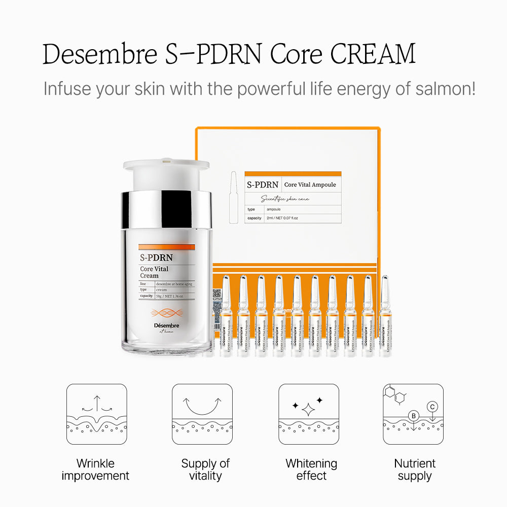 Desembre S-PDRN Core Vital Cream 50g - a skincare essential for nourishing and firming the skin.