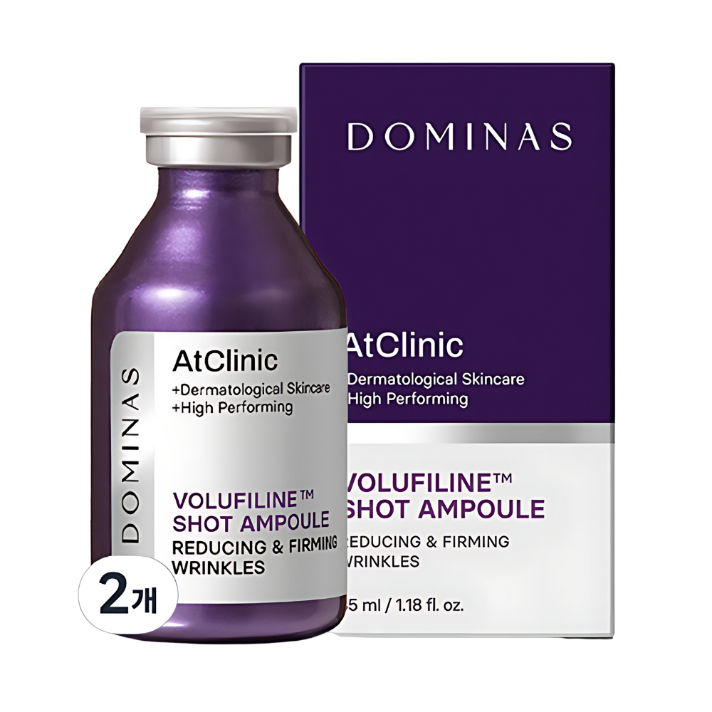 Dominas AtClinic Volufiline Shot Ampoule, 35ml, designed for skin volumization and rejuvenation, enhancing facial contours.