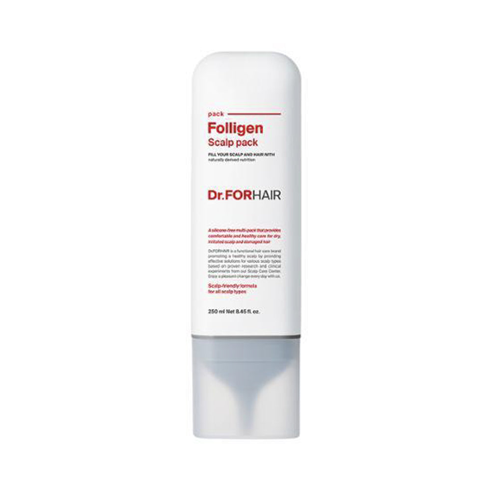 Dr.FORHAIR Folligen Scalp Pack 250ml is a comprehensive scalp treatment designed to nourish and revitalize the scalp, promoting healthier hair growth