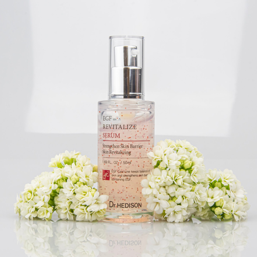 Unlock radiant skin with Dr.HEDISON EGF Revitalize Serum, 50ml designed to rejuvenate and enhance your natural glow.