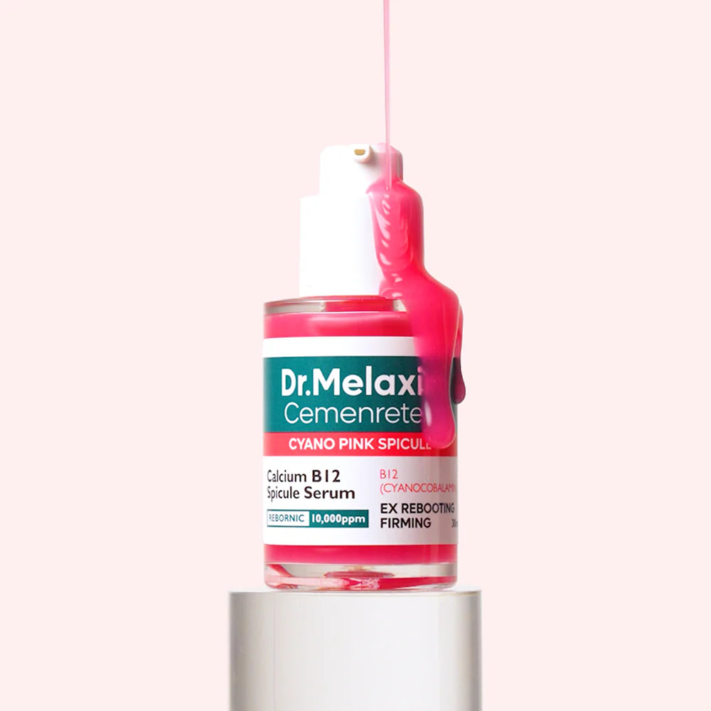 30ml Dr. Melaxin Cemenrete Cyano Pink Spicule Serum, formulated to improve skin appearance and moisture levels.