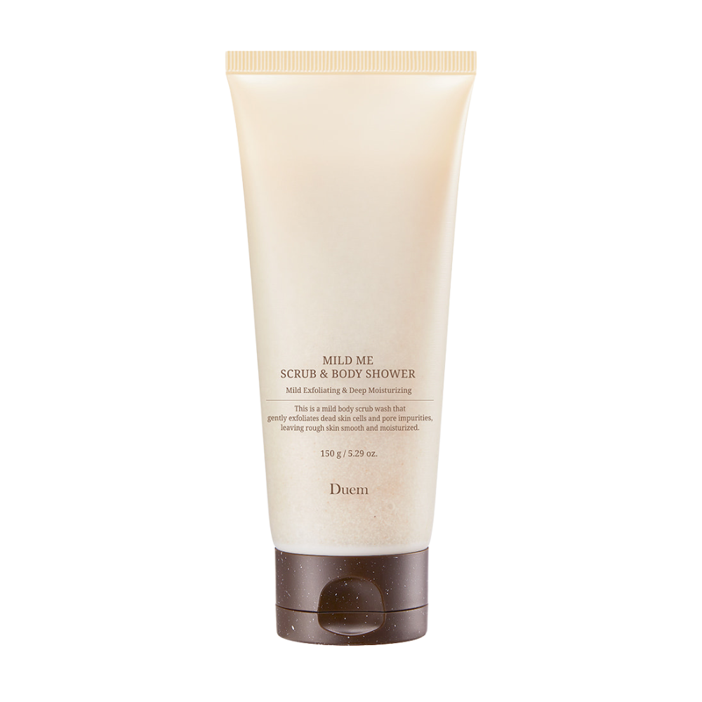 Duem Mild Me Scrub & Body Shower 150g: A gentle exfoliating scrub for a refreshing and revitalizing shower experience.