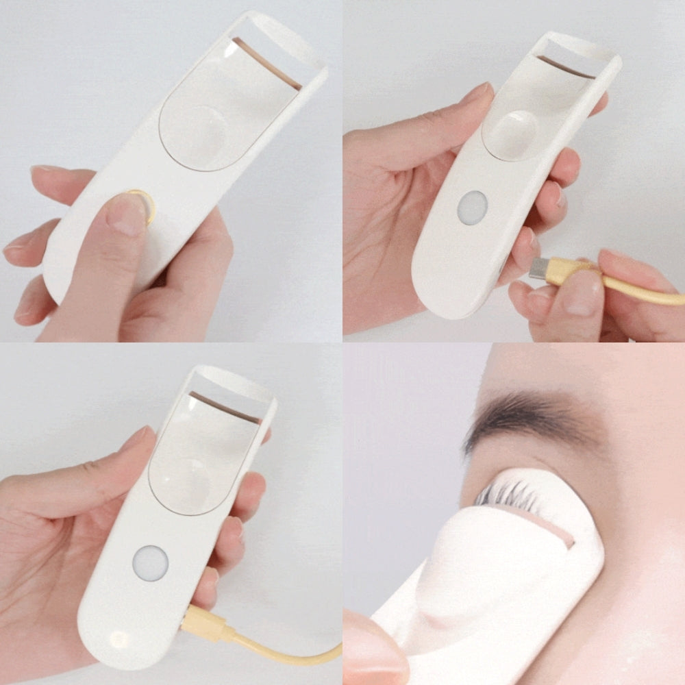  A portable Filimili Heating Eyelash Curler with a temperature control feature.