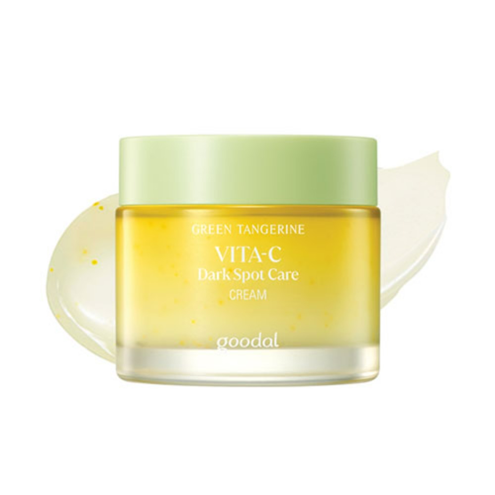 The GOODAL Green Tangerine Vita C Dark Spot Care Cream 75ml is a potent skincare product designed to target dark spots and uneven skin tone while providing hydration and nourishment. 