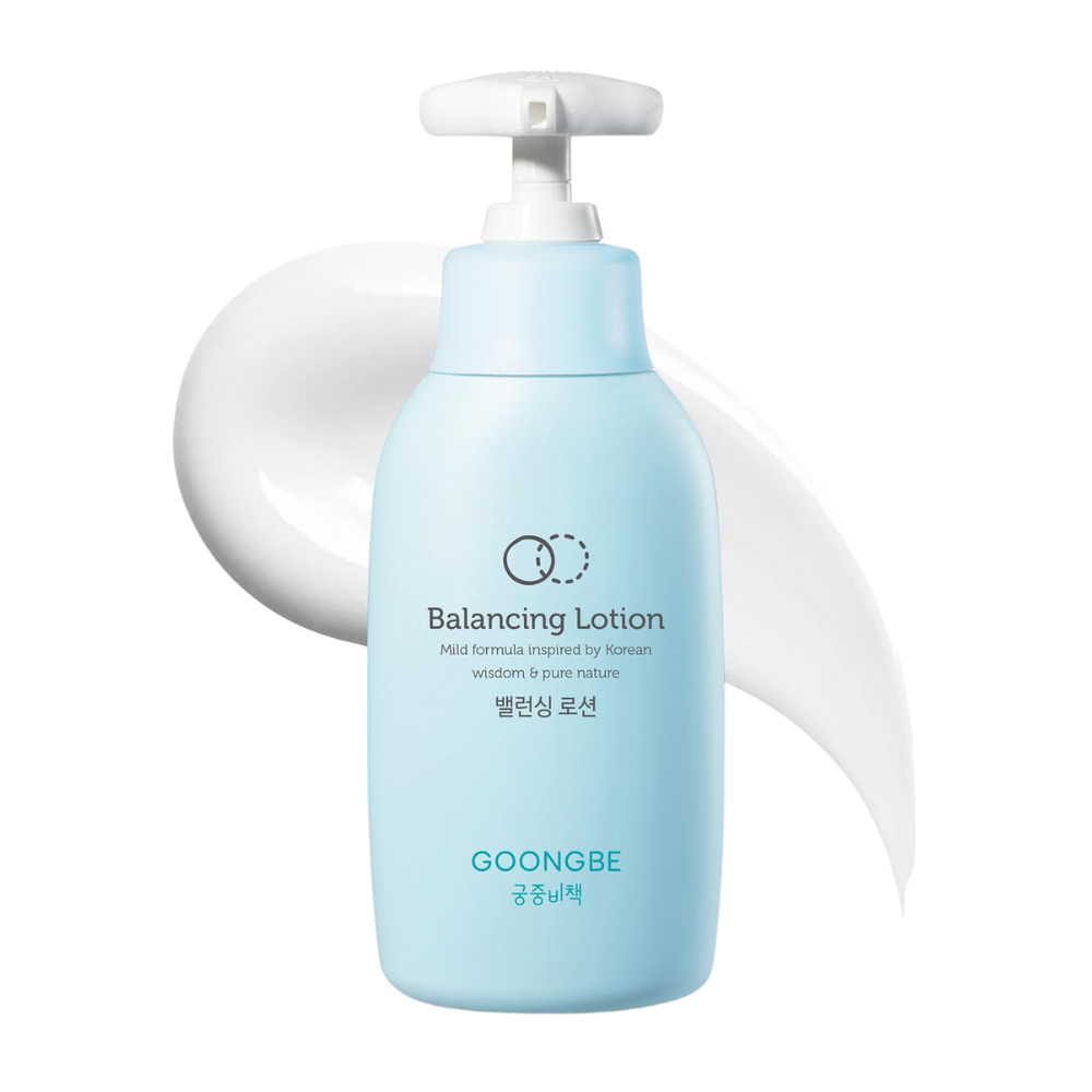 GOONGBE Balancing Lotion for Kids 250ml bottle with gentle formula for children's skin.