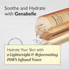 Clear 300ml bottle of Genabelle PDRN Rejuvenating Toner with pink label and silver cap.