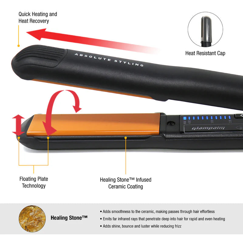 Glampalm GP201 Signature 1 Inch flat iron in 2 colors: innovative design, top-notch performance for stunning hair.