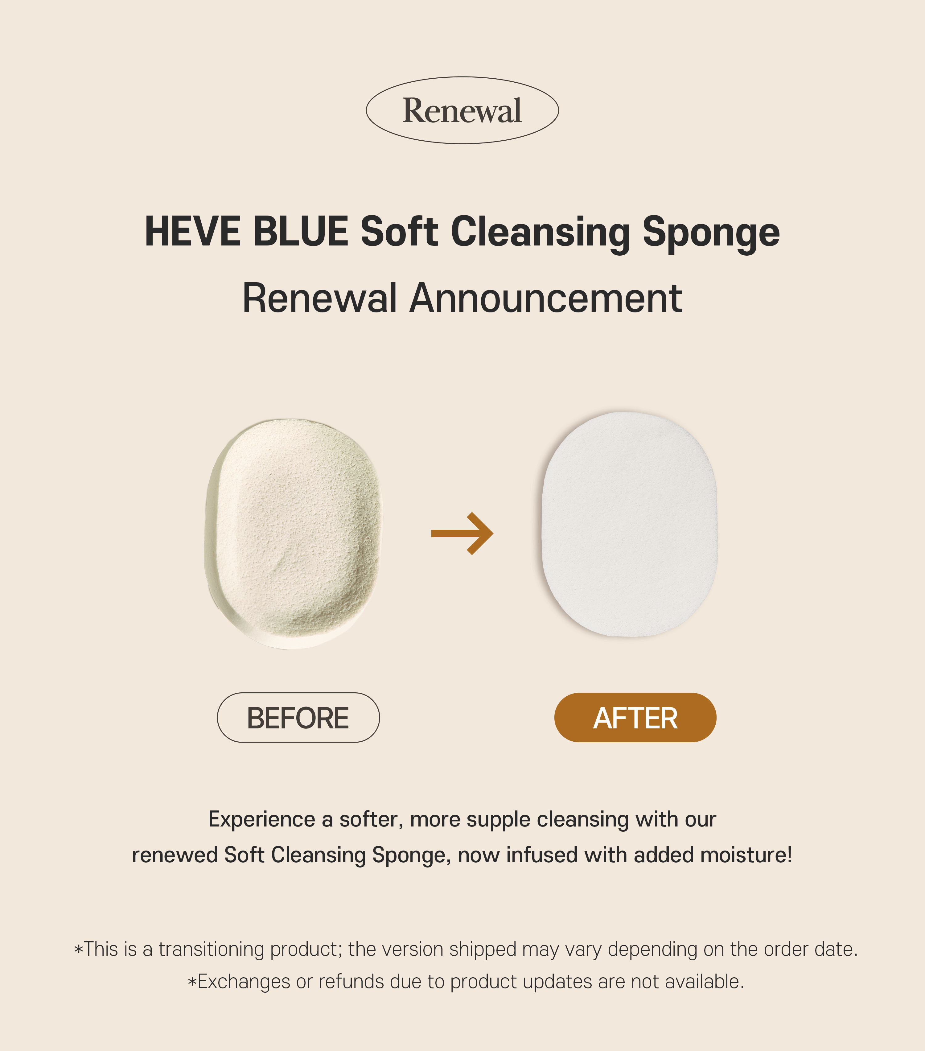 HEVE BLUE Soft Cleansing Sponge