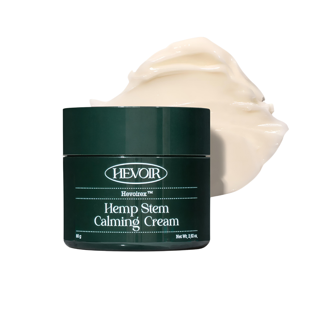 HEVOIR Hemp Stem Calming Cream 80g - Soothing cream with hemp stem extract, 80g size.