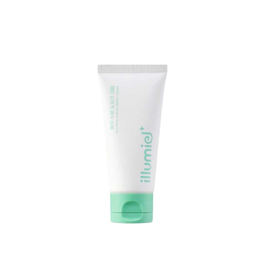 A 50ml jar of ILLUMIEL Mulmeok Subun Dojagi Cream, designed to hydrate and nourish the skin.