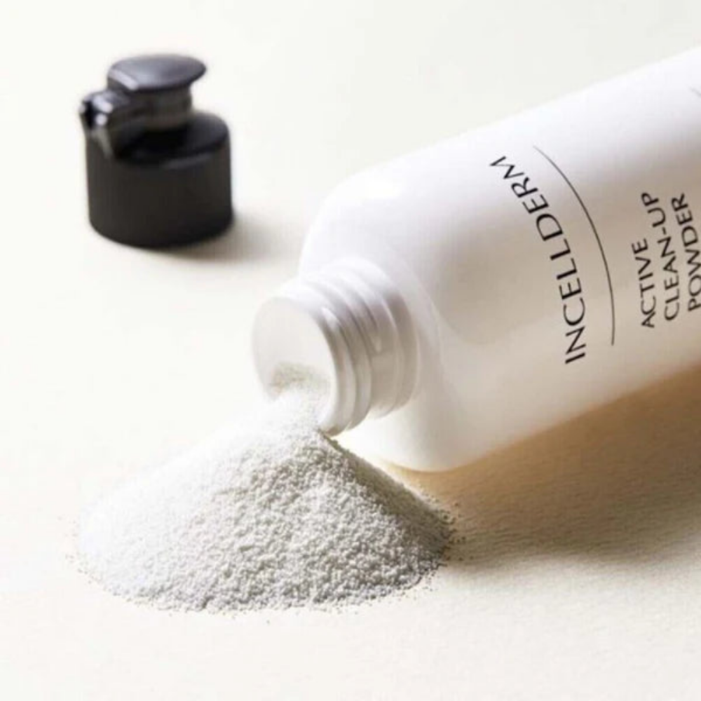  INCELLDERM Clean Up Powder 90g - Exfoliates gently for a brighter complexion.