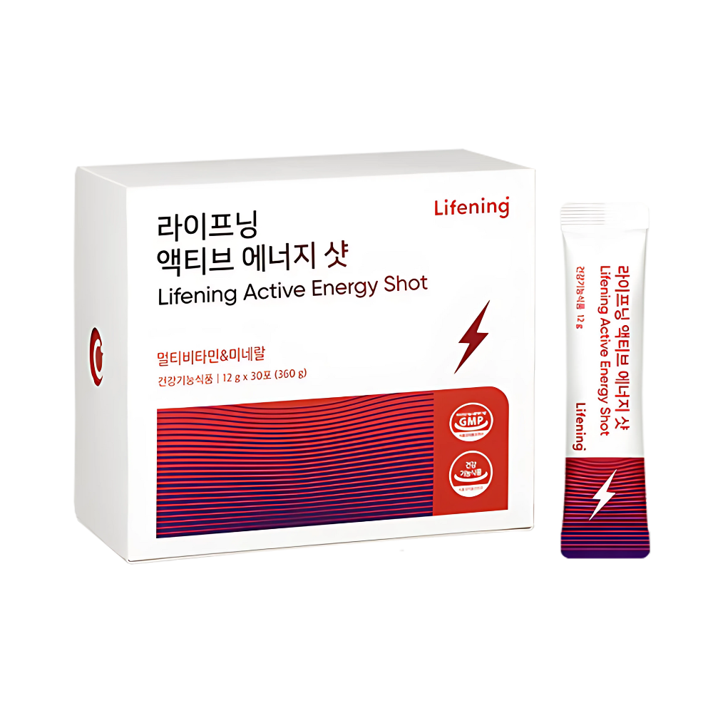 A 360g INCELLDERM Lifening Active Energy Shot, designed to boost energy levels and promote overall vitality.