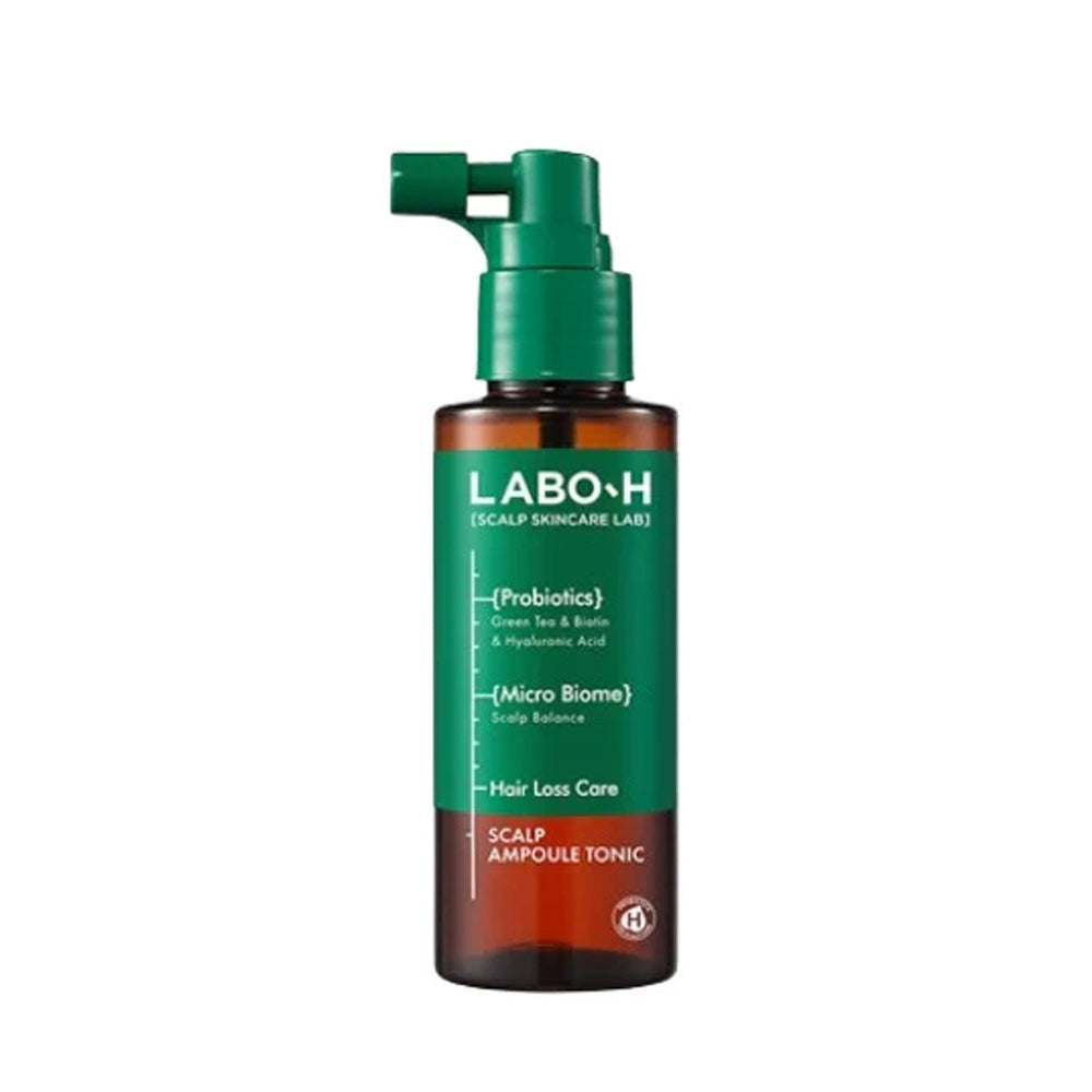 LABO-H Hair Loss Care Scalp Ampoule Tonic 100ml is a targeted treatment designed to support scalp health and address hair loss.