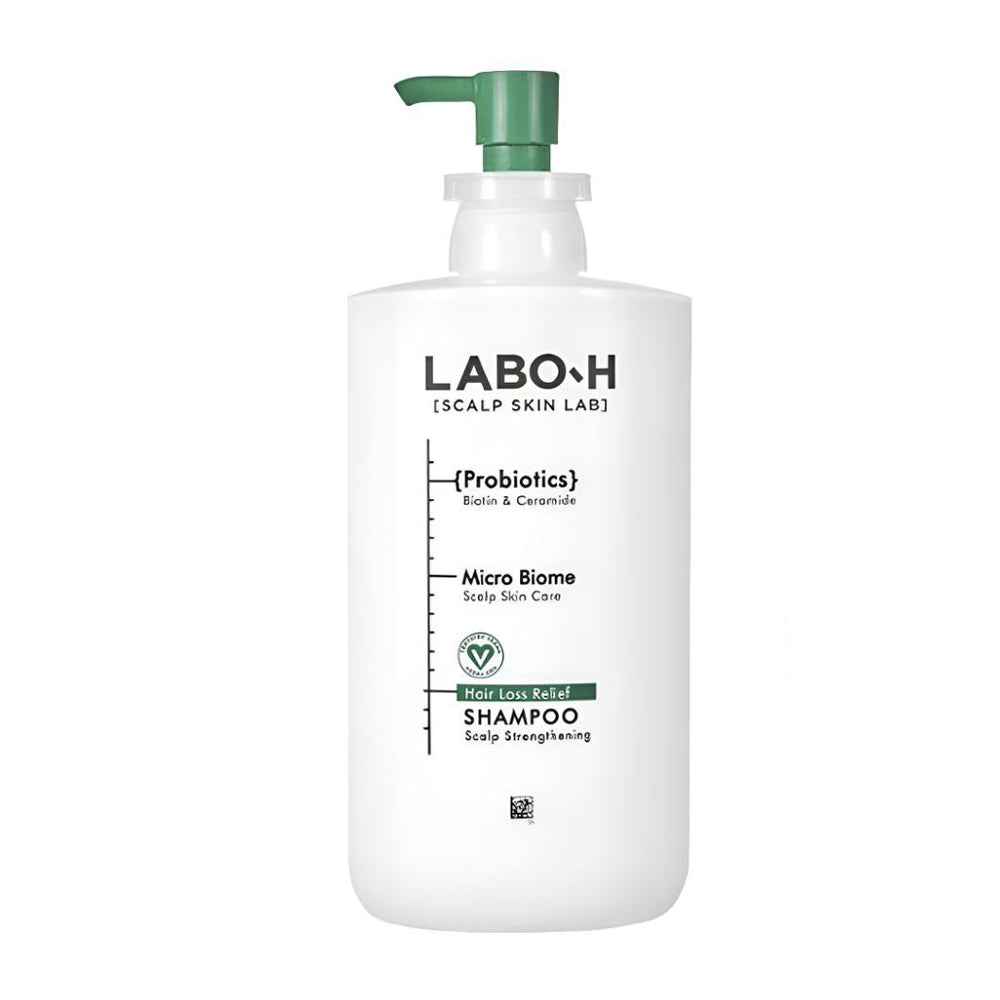 LABO-H Scalp Strengthening Shampoo Hair Loss Care 750ml is formulated to support and strengthen the scalp, helping to address hair loss and promote healthy hair growth.