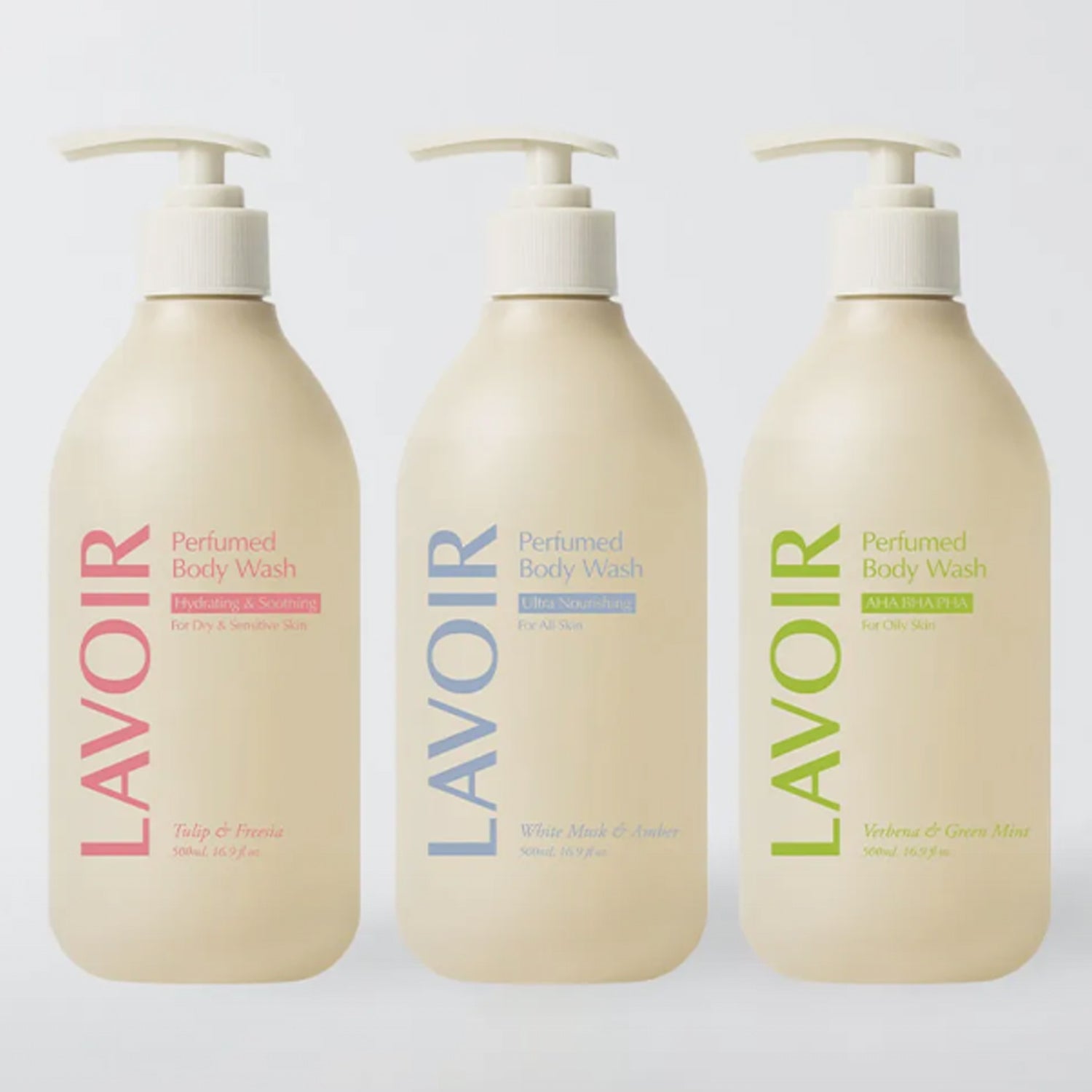 LAVOIR Perfumed Body Wash 500ml 3 types