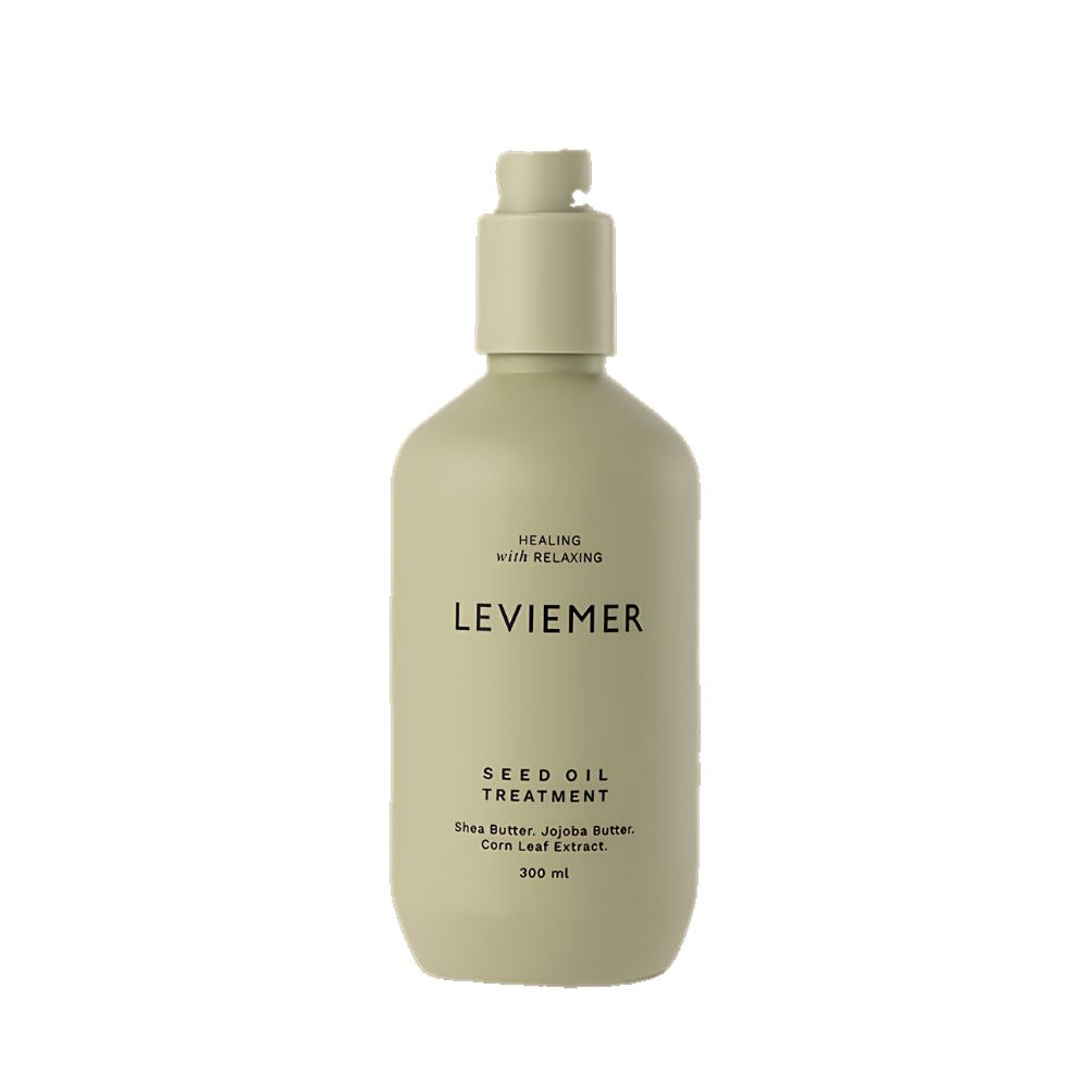 The LEVIEMER Seed Oil Treatment 300ml is a nourishing hair care product enriched with a blend of seed oils known for their restorative and moisturizing properties. 