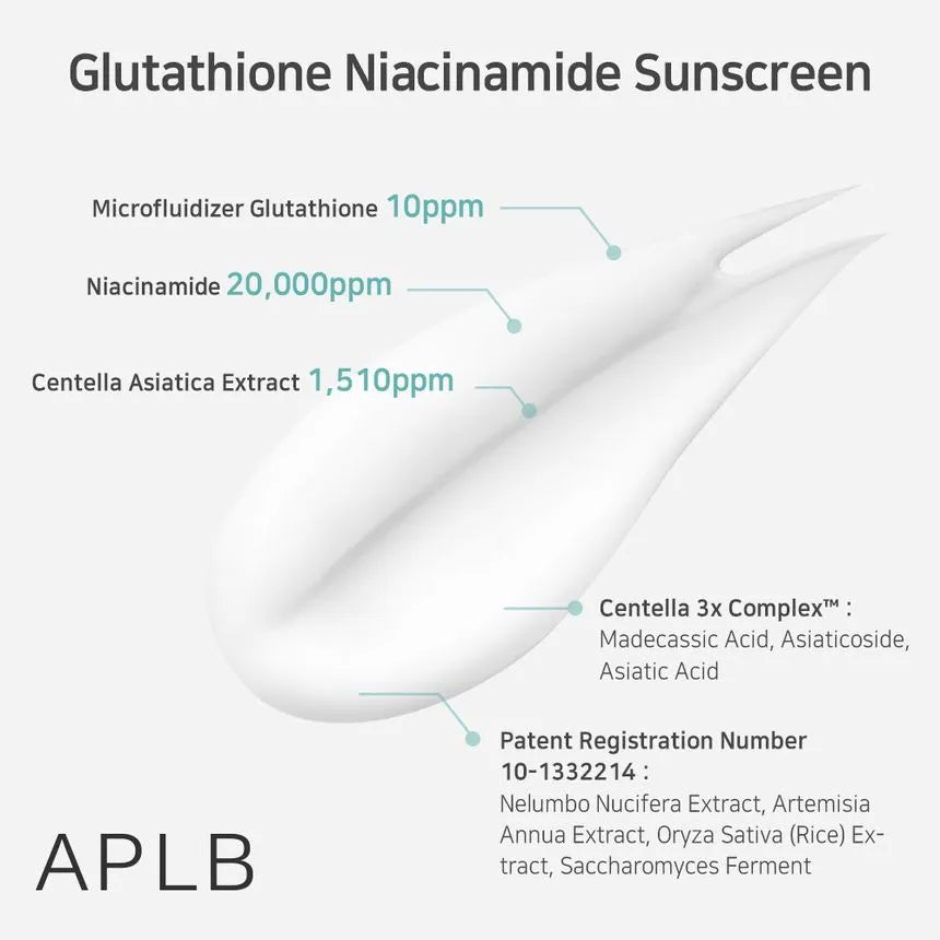 (Mhark) APLB Glutathione Niacinamide Sunscreen 40ml - DODOSKIN