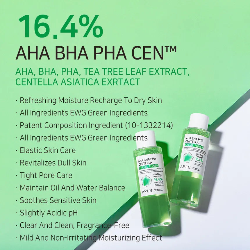 (Mhark) APLB AHA BHA PHA Centella Facial Toner 160ml - DODOSKIN