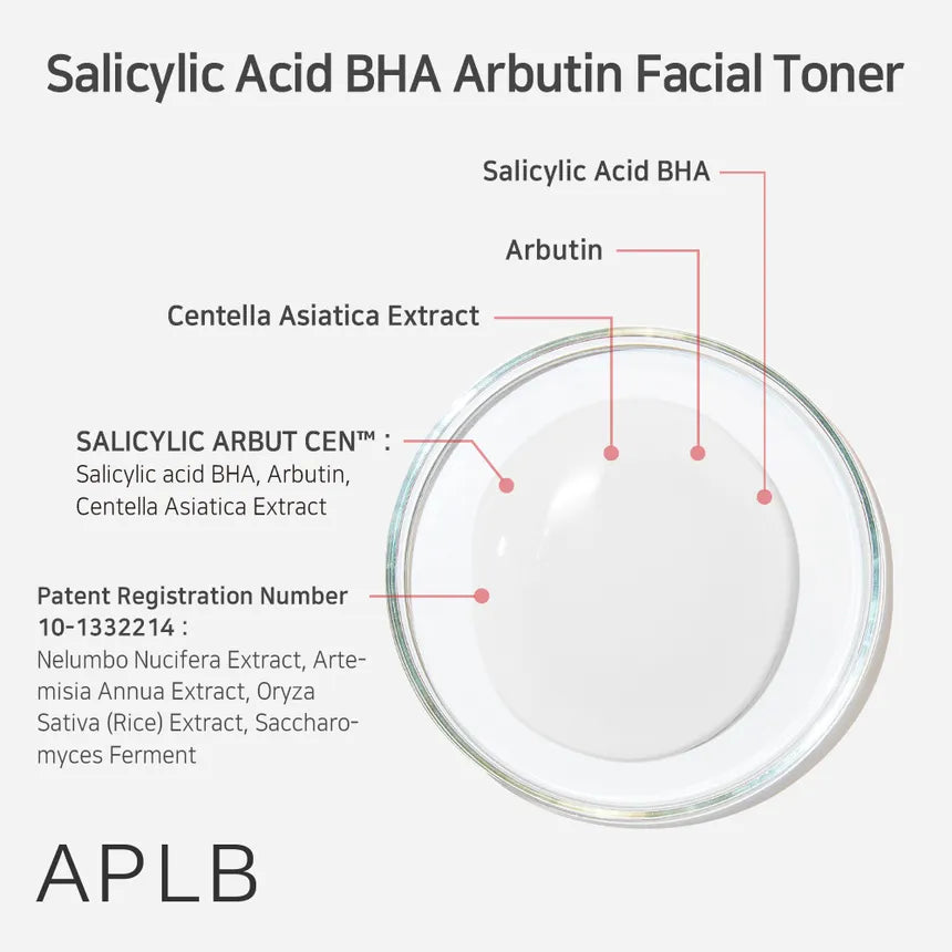 (Mhark) APLB Salicylic Acid BHA Arbutin Facial Toner 160ml - DODOSKIN