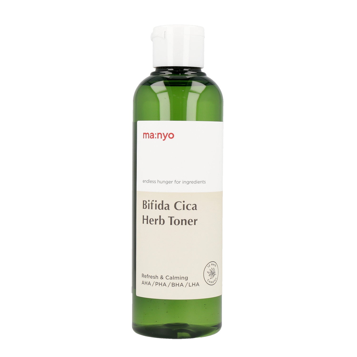 MANYO FACTORY Bifida Cica Herb Toner 210ml is a soothing and revitalizing toner designed to calm sensitive skin and strengthen its natural barrier