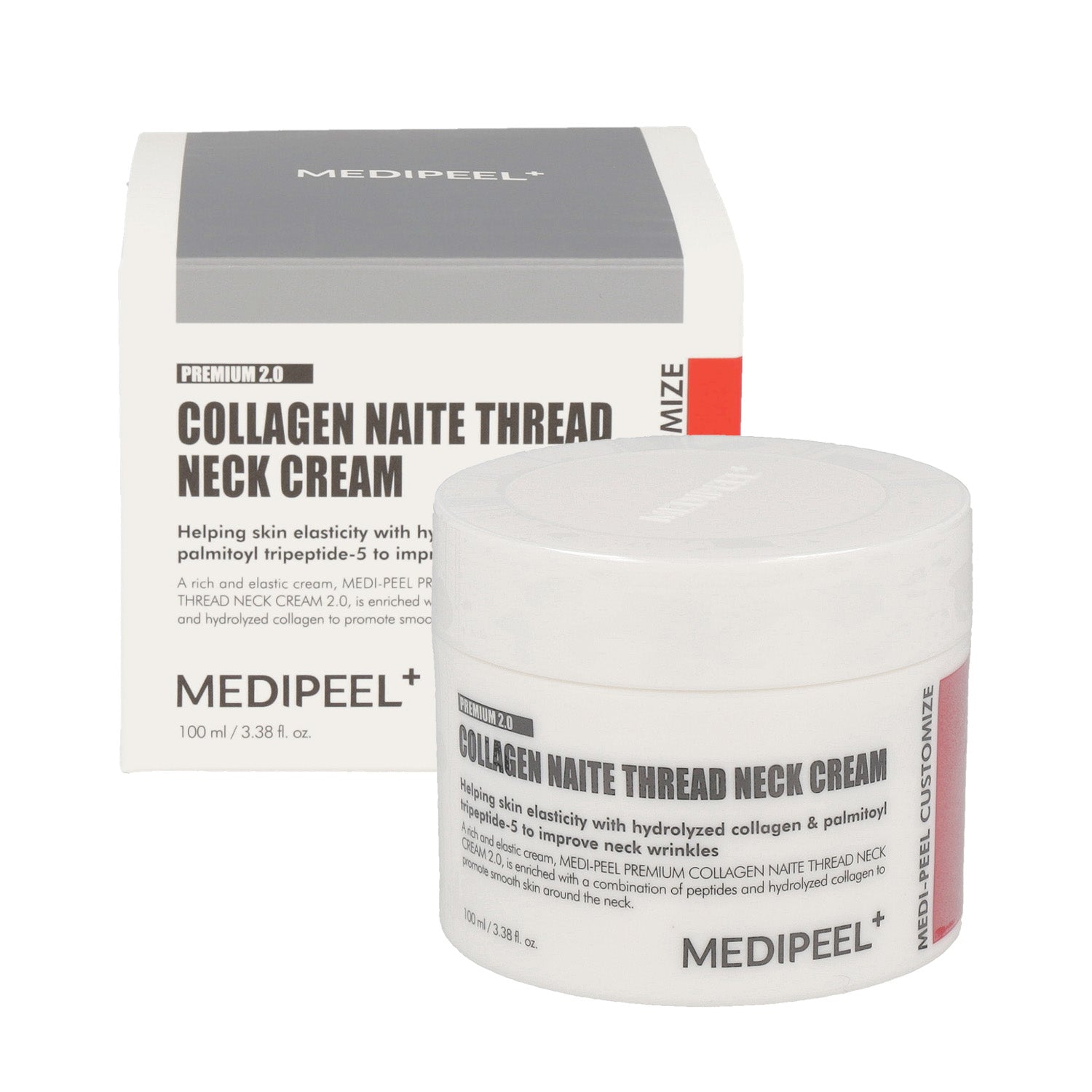 Neck cream with collagen for firming and tightening skin.