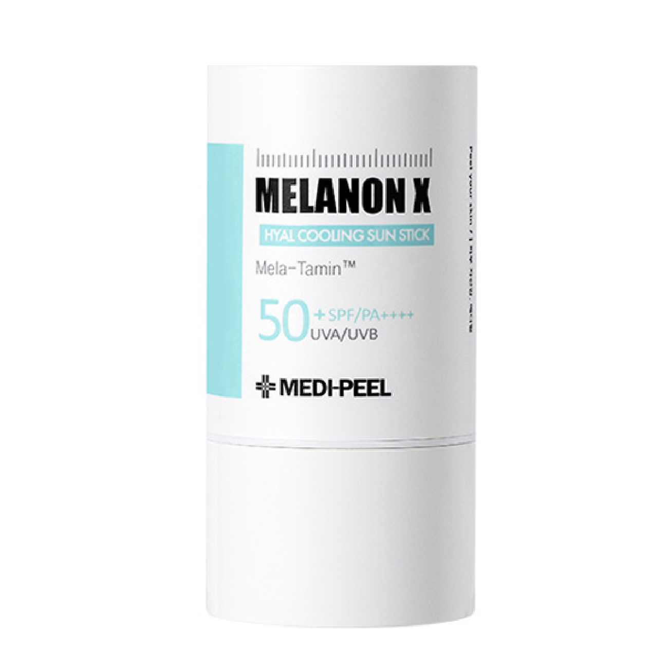 The MEDI-PEEL Melanon X Hyal Cooling Sun Stick SPF50+ PA++++ 23g is a sunscreen product designed to provide high sun protection with added cooling and hydrating benefits