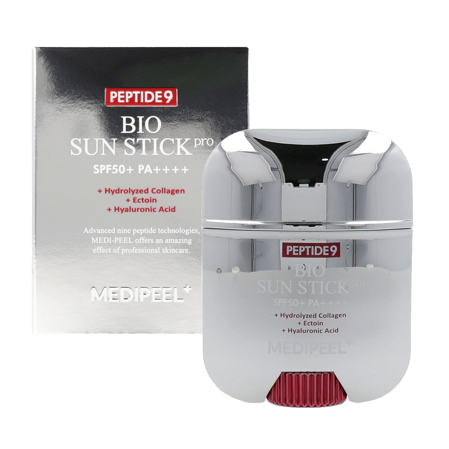 MEDI-PEEL Peptide 9 Bio Sun Stick Pro SPF50+ PA++++ - is a convenient and effective sun protection product designed to provide broad-spectrum UV defense while delivering additional skincare benefits