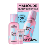 Mamonde Flora Glow Rose Liquid Mask 80ml Set (+Rose Smoothing Cream 25ml)