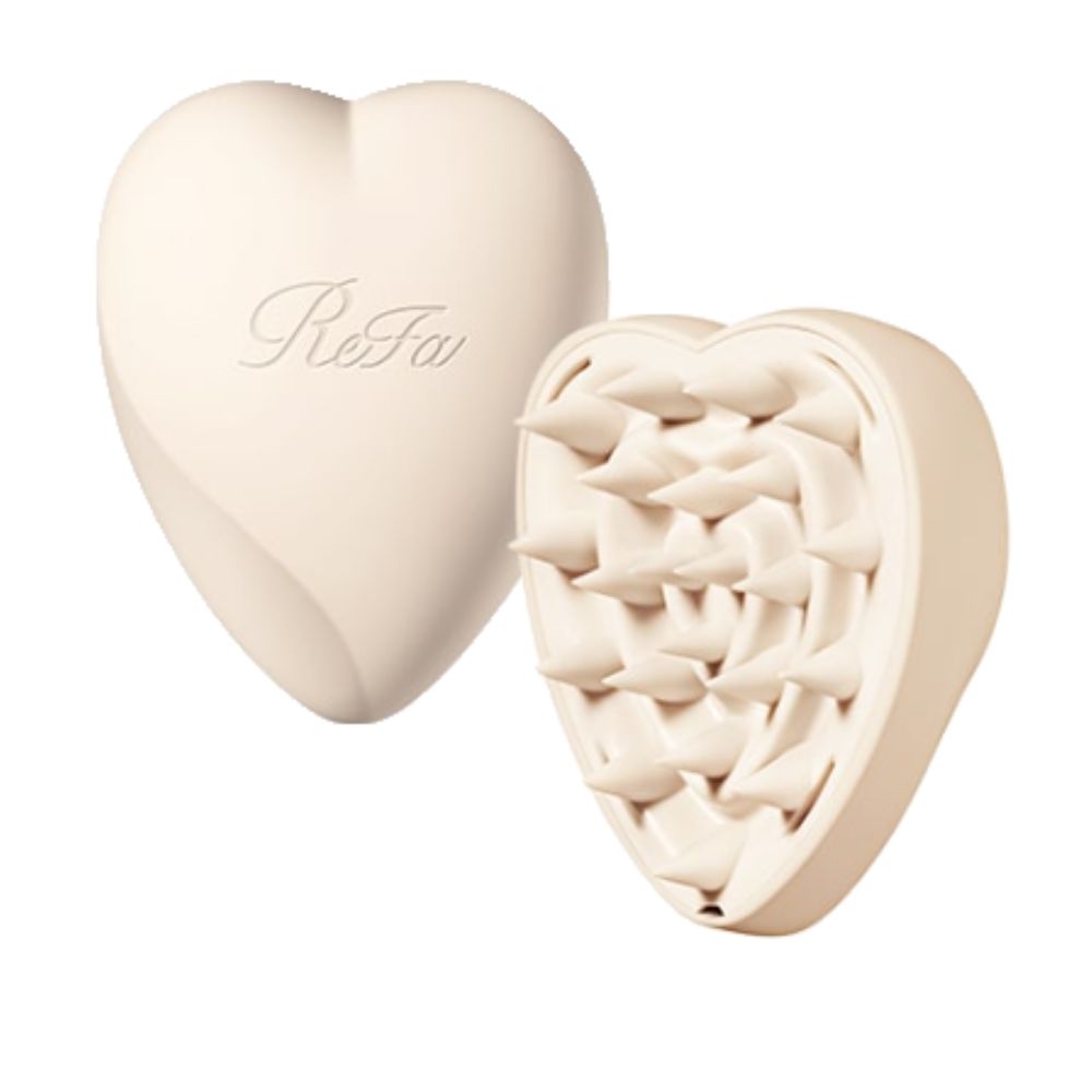 ReFa Heart Brush For Scalp in Mat Au Lait