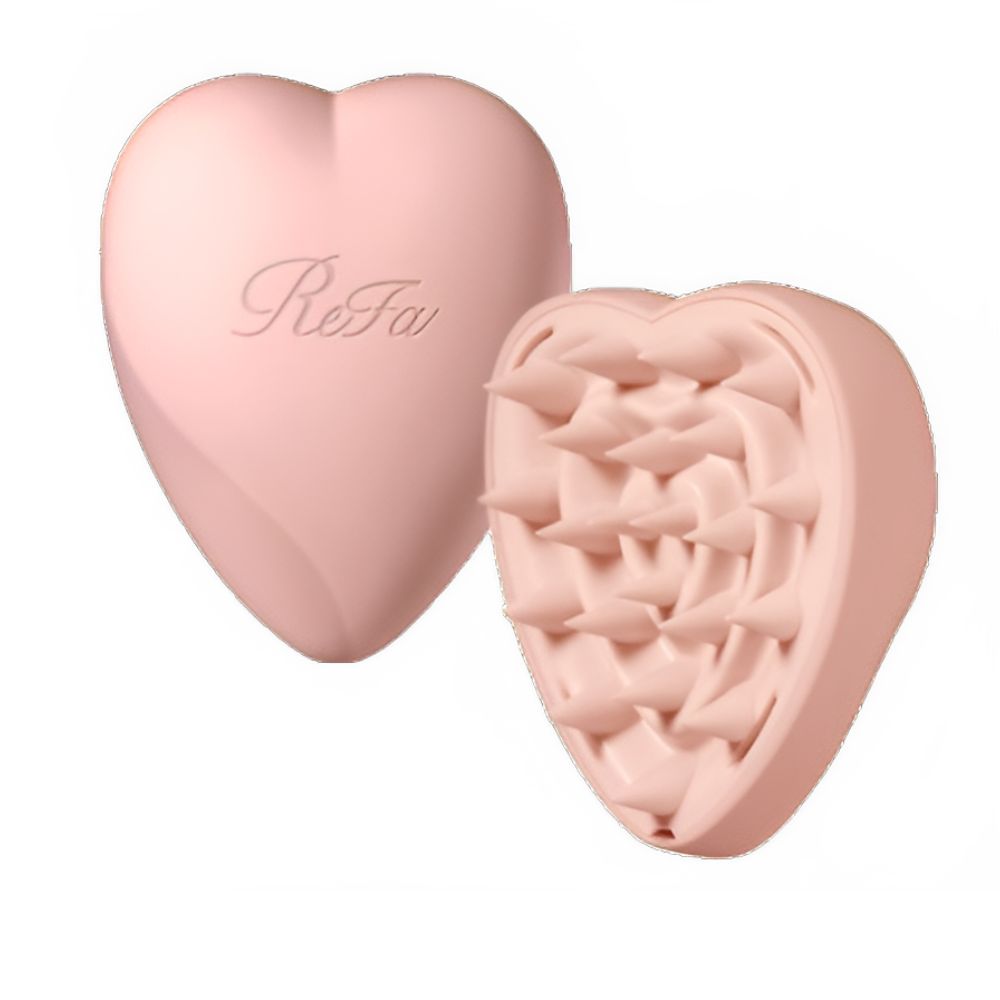 ReFa Heart Brush For Scalp in Mat Rose