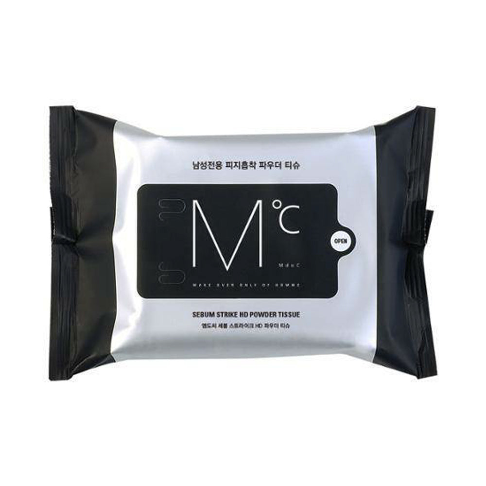 MdoC Sebum Strike HD Powder Tissue is designed to control excess oil and shine while providing a mattifying effect to the skin.