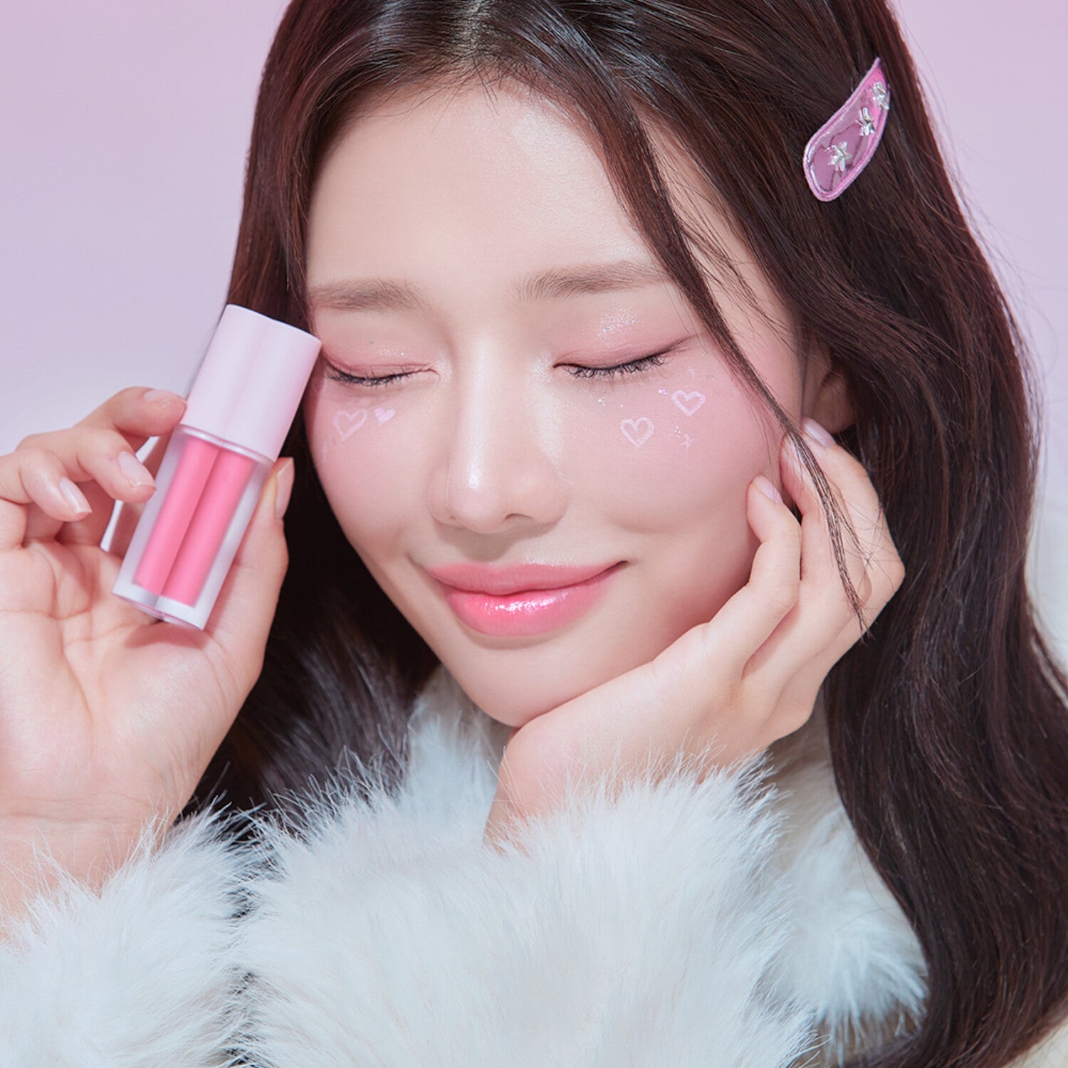 Enhance your lips and cheeks with the 5g Merry Monde Milk Heart Tint Lip & Cheek, a convenient makeup essential.