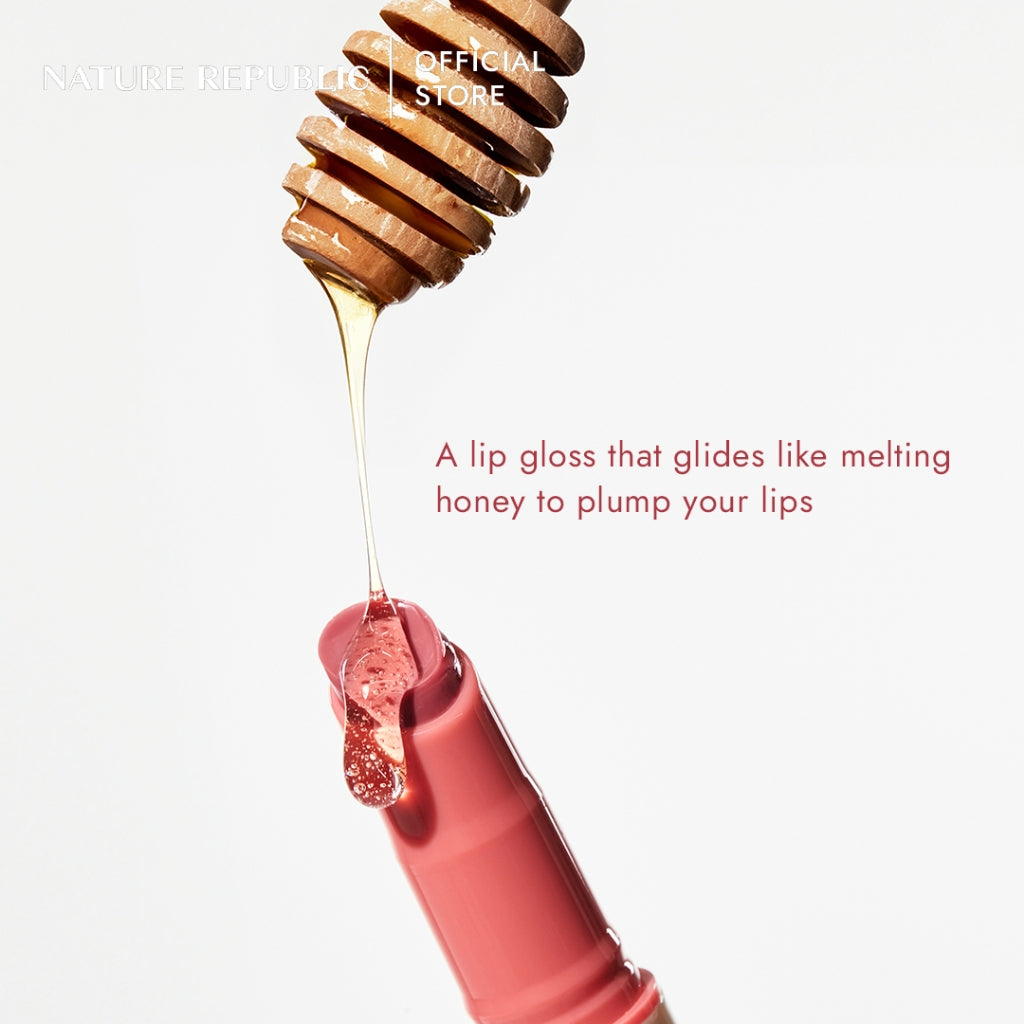 NATURE REPUBLIC Honey Melting Lip, 2.7g, combines hydration and a sweet honey scent for irresistibly soft and smooth lips.