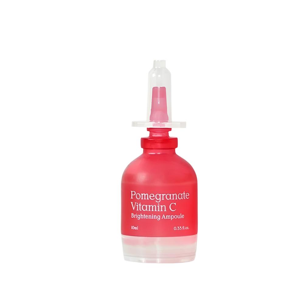 The Natural Derma Project Pomegranate Vitamin C Brightening Ampoule 10ml is a concentrated serum designed to brighten and even out skin tone.