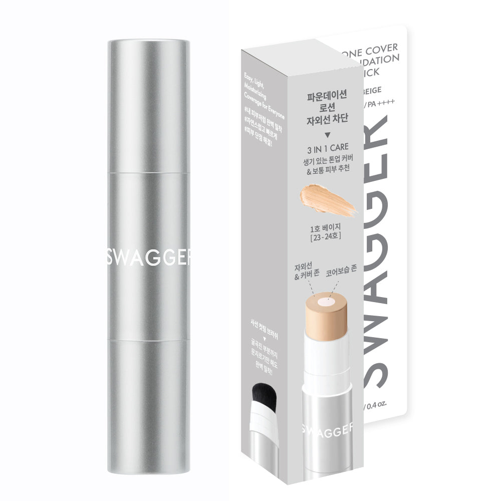 SWAGGER Easy Tone Cover Foundation Stick SPF50+ PA++++ 12g