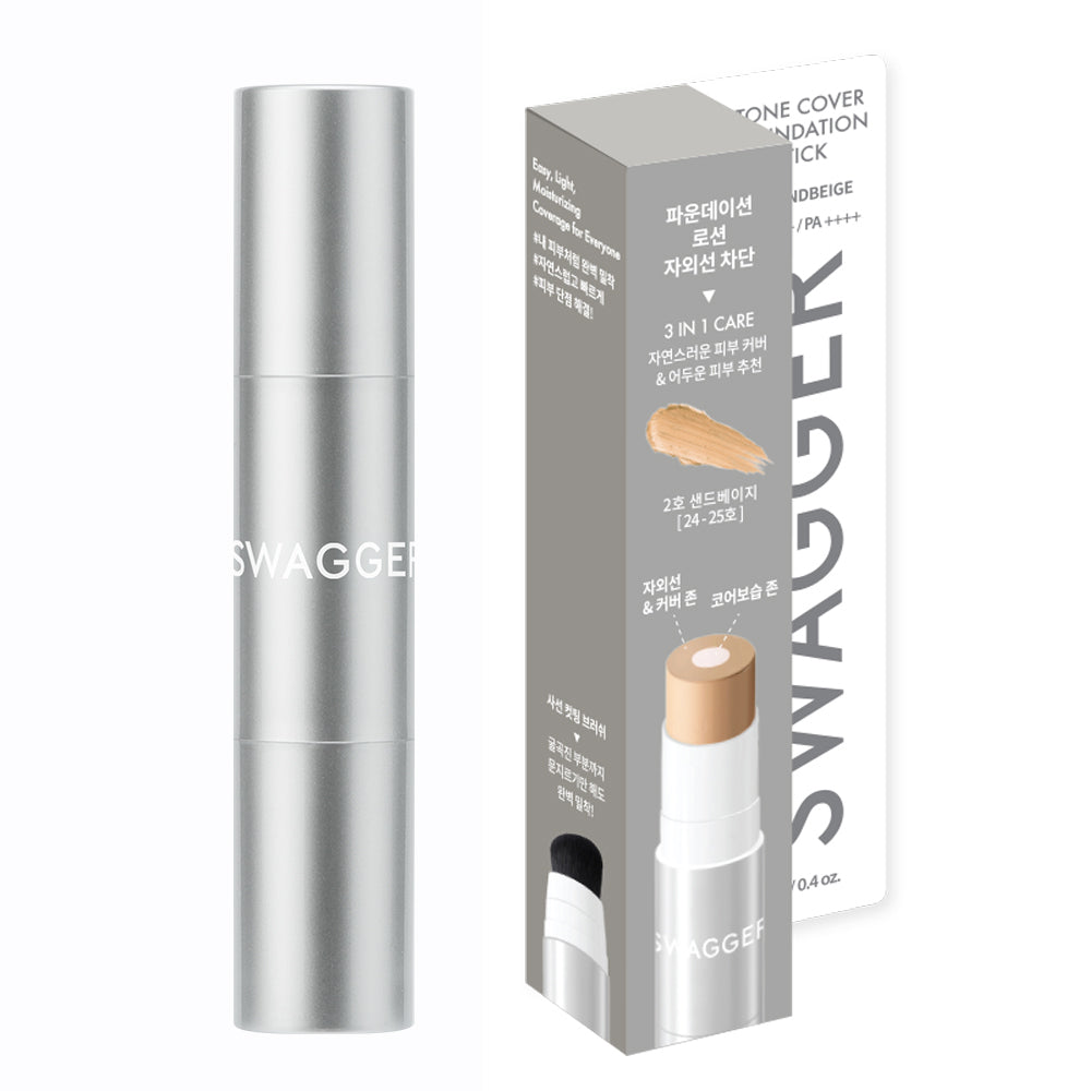 SWAGGER Easy Tone Cover Foundation Stick SPF50+ PA++++ 12g