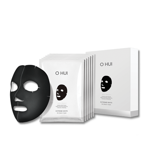 O HUI Extreme White 3D Black Facial Mask 27g x 6EA - DODOSKIN