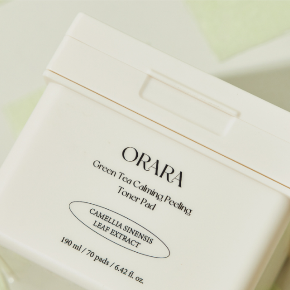 ORARA Green Tea Calming Peeling Toner Pads 190ml  * 70 Pads