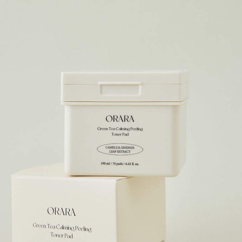 ORARA Green Tea Calming Peeling Toner Pads 190ml  * 70 Pads