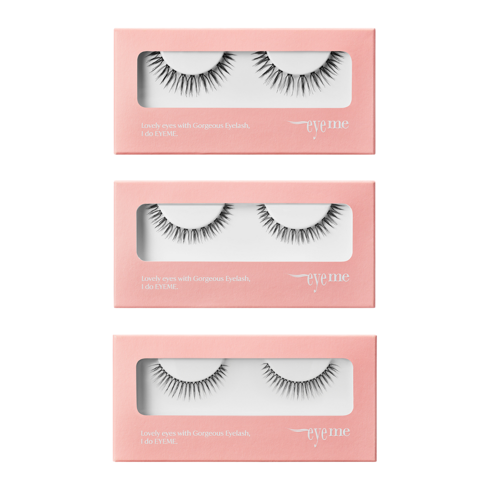 PICCASSO Eyeme W-cut Cutting False Eyelash 1g, available in three styles, enhances eye beauty with elegant, dramatic flair.