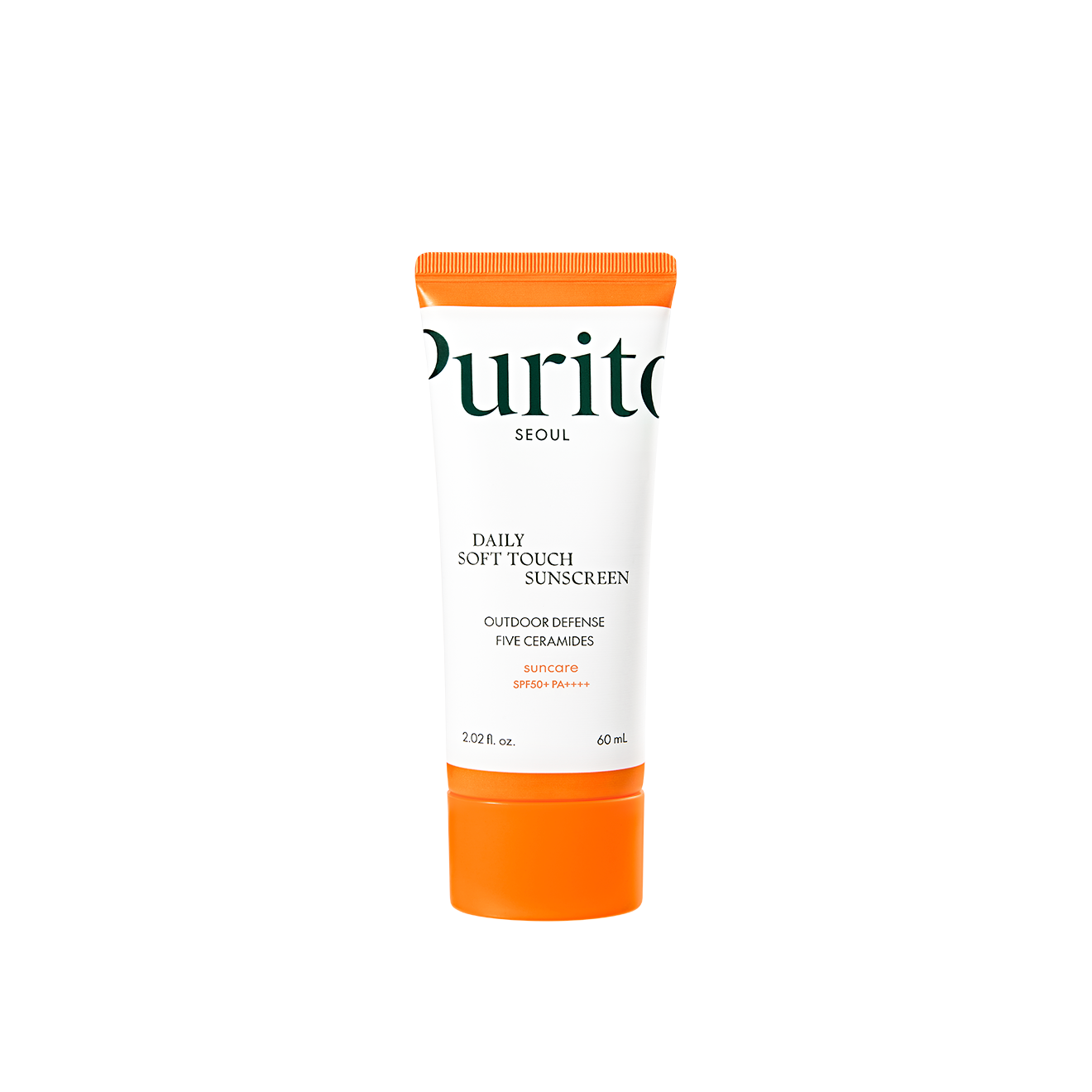 PURITO Daily Soft Touch Sunscreen 60ml SPF50+ PA++++ is a gentle, high-protection sunscreen designed for daily use.