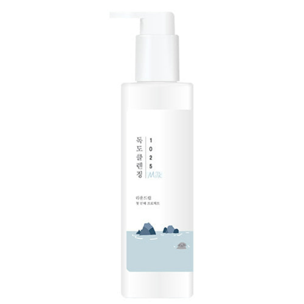 The ROUND LAB 1025 Dokdo Cleansing Milk is a gentle and hydrating cleanser designed to effectively remove makeup and impurities while maintaining the skin's moisture balance.